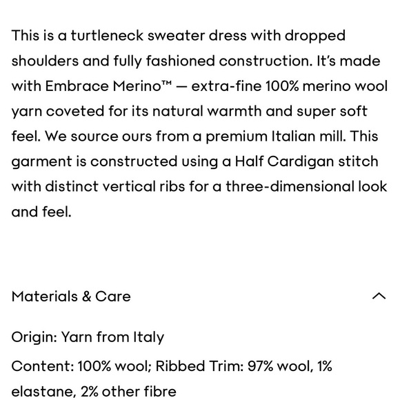 Aritzia Babaton Maclean Merino wool dress - Picture 7 of 7